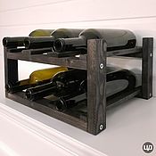 Для дома и интерьера handmade. Livemaster - original item Two-tier shelf for wine and champagne wenge. Handmade.