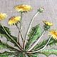 'Ordinary dandelion', art surface, embroidered picture. Pictures. Irina  Art embroidery. Online shopping on My Livemaster.  Фото №2