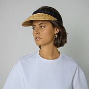 Шляпа из соломы широкополая с низкой тульей/CL001
