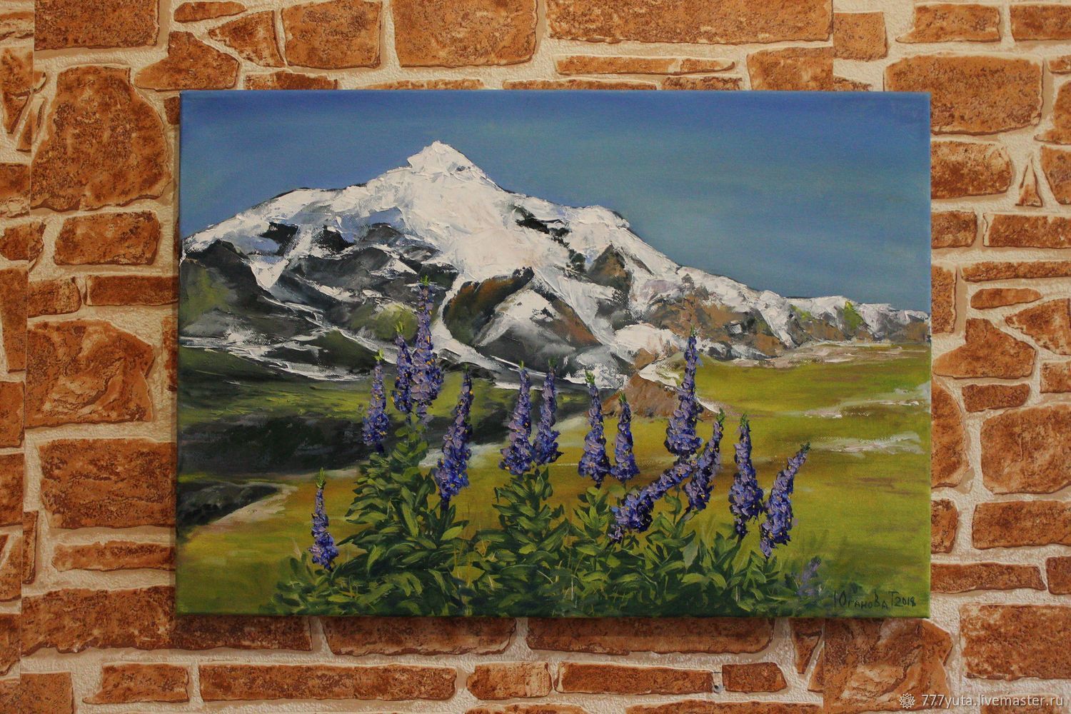 Картина масло 50х35см"Альпийский снег" купить в интернет-магазине ...