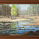 Oil painting 'Spring flood', Pictures, St. Petersburg,  Фото №1