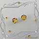Stud earrings 'Heart-m' gold 585, citrines, Earrings, St. Petersburg,  Фото №1