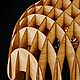 Деревянный светильник Параметрик вишня, подвесная люстра из дерева. Потолочные и подвесные светильники. Деревянные светильники Woodshire (woodshire). Интернет-магазин Ярмарка Мастеров.  Фото №2