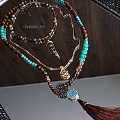 Украшения handmade. Livemaster - original item A set of necklace made of stones in the Boho-chic style 