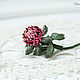 Mini brooch leather Clover for good luck. Decoration leather. Brooches. lanssveta. My Livemaster. Фото №4