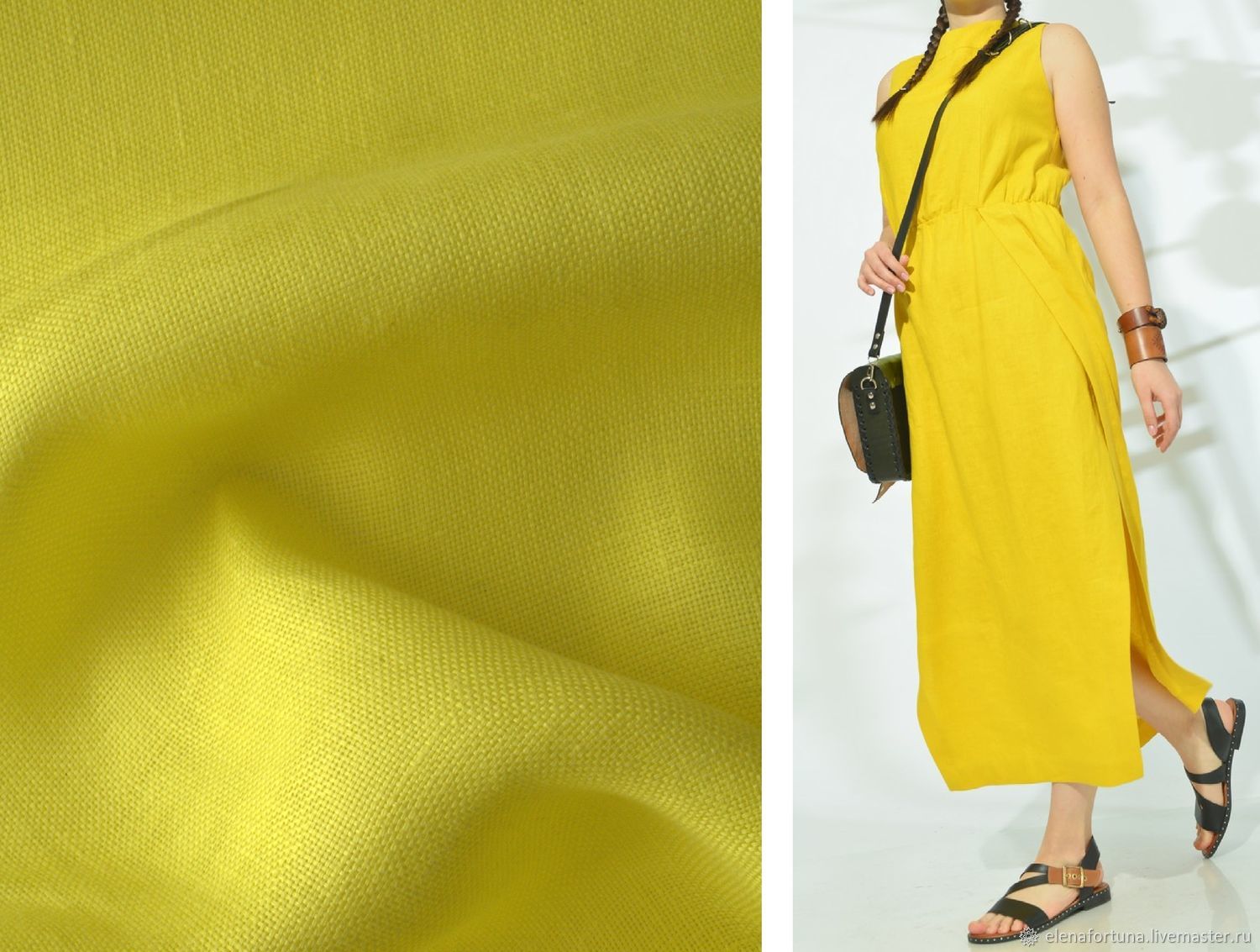 Лена ярко. Платье TWOTWINSTYLE. Yellow culotte. Yellow culotte plisado.