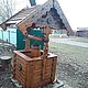 Декоративный деревянный колодец. Колодцы. @handmade_wood_decor_23region. Интернет-магазин Ярмарка Мастеров.  Фото №2