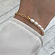 A chain bracelet with natural pearls 'Favorite'. Chain bracelet. kvk1. My Livemaster. Фото №5