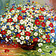 Oil painting of Daisies with poppies, Pictures, Moscow,  Фото №1