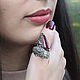 Dragon Ring with garnet made of 925 HB0088 silver. Rings. Sunny Silver. Online shopping on My Livemaster.  Фото №2