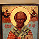 Order Icon of St. Nicholas with the mother of God and the Savior. ikon-art. Livemaster. . Icons Фото №3