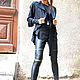 Пиджак  Black Extravagant. Пиджаки. MILENA (aakasha). Ярмарка Мастеров.  Фото №4