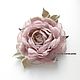 Order FABRIC FLOWERS. Chiffon rose 'rose smoke'. fioridellavita. Livemaster. . Brooches Фото №3