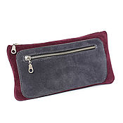 Сумки и аксессуары handmade. Livemaster - original item Suede wallet Pocket Cosmetic bag Case organizer Clutch pencil Case. Handmade.