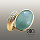 Gold ring with aquamarine and diamonds. 750. Rings. Alexandra Terekhova ATG-gallery. My Livemaster. Фото №5