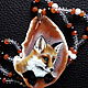 Pendant on a photo to order Who did not hide painting on a slice of agate. Pendant. juliaChernysheva. My Livemaster. Фото №5