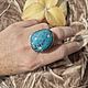 Заказать Кольцо с натуральной бирюзой. Karma-jewelry. Ярмарка Мастеров. . Кольца Фото №3
