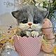 Котёнок серый, Войлочная игрушка, Санкт-Петербург,  Фото №1