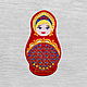 Applique Matryoshka Embroidered stripe 5.5x10,5cm Patch. Applications. materials for creative Anna Sintez. Online shopping on My Livemaster.  Фото №2