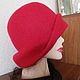 Шляпка валяная Wonderful Red Hat. Шляпы. Оксана Молева. Ярмарка Мастеров.  Фото №4