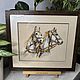 The picture is embroidered the cross of the Two horses Embroidery krestikom, Pictures, Chelyabinsk,  Фото №1