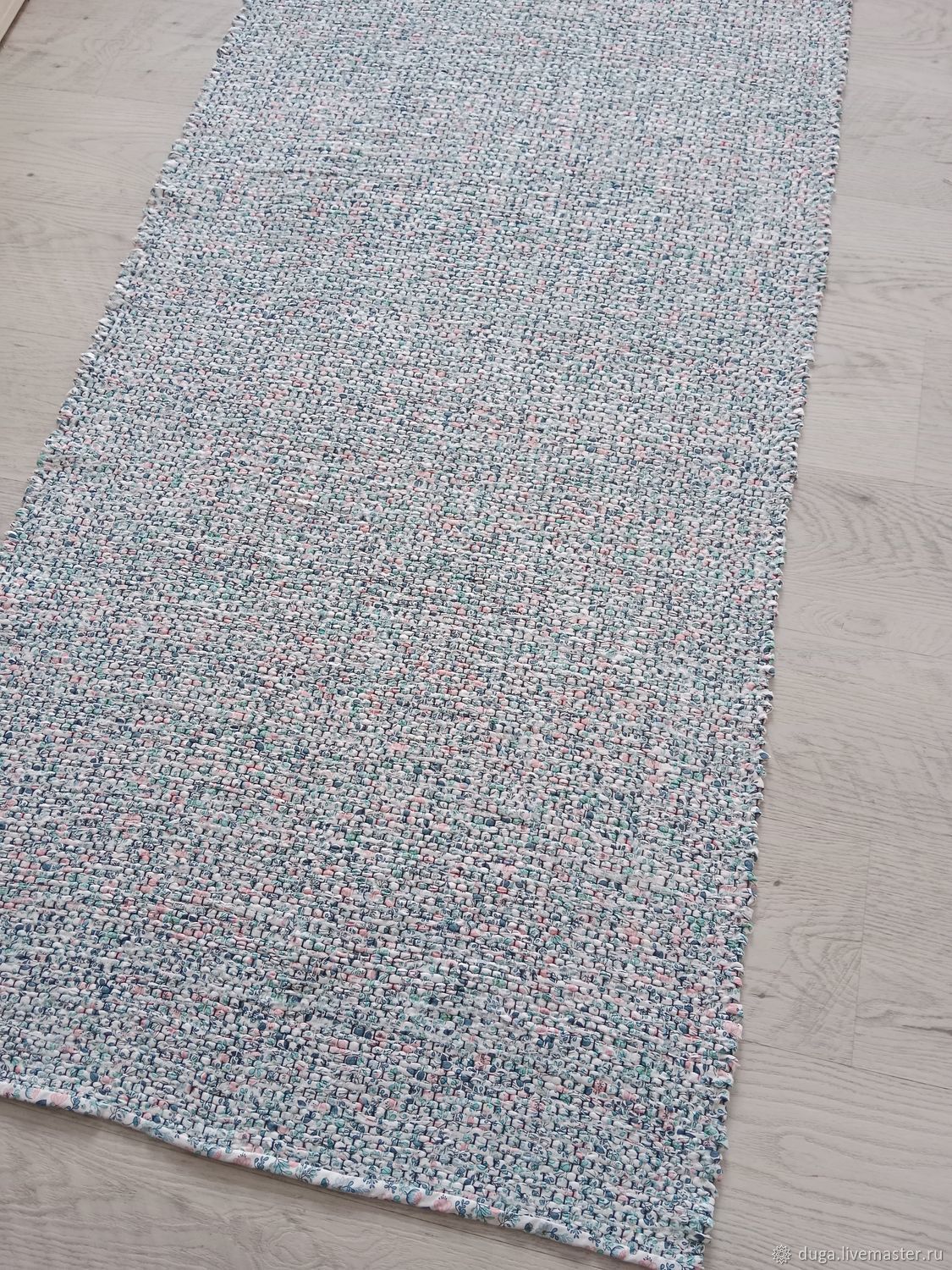 Тканый половик Бирюзово-розовый цветочек 923 в интернет-магазине ...