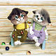 Los gatitos Plutik y Shalunok valyanye, Felted Toy, Velikiy Novgorod,  Фото №1