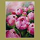 Oil painting Peonies (pink green flowers). Pictures. Pastelena. Online shopping on My Livemaster.  Фото №2