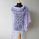 Knitted openwork shawl from kid mohair, buy an openwork fluffy shawl. Shawls. Helgaro. My Livemaster. Фото №4