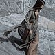Льняной трикотаж с напылением бронза. Ткани. Итальянские ткани. Ярмарка Мастеров.  Фото №5
