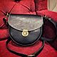 Сумка crossbody из чёрной кожи через плечо. Сумка через плечо. Юлия Врублевская (vrublevsky-j). Интернет-магазин Ярмарка Мастеров.  Фото №2