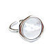 Ring with mother of pearl, gift ring with white mother of pearl, Rings, Moscow,  Фото №1