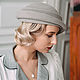 Velour women's hat 'Coquette grey'. Hats1. Novozhilova Hats. My Livemaster. Фото №5