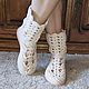 Order Lace-up ankle boots 2, white cotton. florina34. Livemaster. . Ankle boot Фото №3