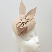Аксессуары handmade. Livemaster - original item A mini beret in the style of Kate Middleton. The color dark beige. Handmade.