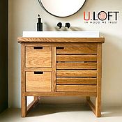 Для дома и интерьера handmade. Livemaster - original item Cabinet under the sink made of solid oak 