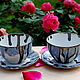 teacups: Ice and hot chocolate. Single Tea Sets. Mila. Online shopping on My Livemaster.  Фото №2