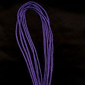Украшения handmade. Livemaster - original item Gaitan silk cord Purple Amethyst without lock 60cm. Handmade.