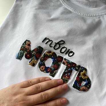 Одежда ручной работы. Ярмарка Мастеров - ручная работа Вышивка на одежде. Handmade.
