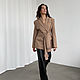 Double-breasted jacket with a belt in the form of sleeves (beige). Suit Jackets. cashmerestory. Online shopping on My Livemaster.  Фото №2