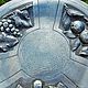 Винтаж: Старинный поднос тарелка на стену Raisin pommes олово Франция. Тарелки декоративные винтажные. Антиквариат и винтаж из Франции. Ярмарка Мастеров.  Фото №5