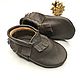 Dark brown baby moccasins ,Ebooba, Baby shoes 100% leather, Footwear for childrens, Kharkiv,  Фото №1