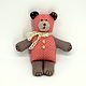 Little teddy bear made of patchwork fabrics, Toys, Moscow,  Фото №1