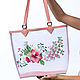 Women's Beach Bag with Cosmetic bag. Pink summer bag. Beach bag. okuznecova. My Livemaster. Фото №4