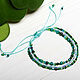 A set of bright green bracelets on a thread, Bracelet set, Moscow,  Фото №1