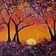 Пейзаж акрилом - Яркий африканский закат, 30х40 см. Картины. Картины LanArt. Ярмарка Мастеров.  Фото №4