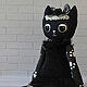 Черная кошка. Мягкая игрушка. Кукла кошка. Кошечка в подарок. Мягкие игрушки. Виктория (kuklandia). Ярмарка Мастеров.  Фото №4