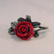 Серебряное кольцо с топазом или жемчугом Хризантема
