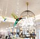 Interior hanging decoration stained glass bird Hummingbird Flor, Pendants for pots, Moscow,  Фото №1