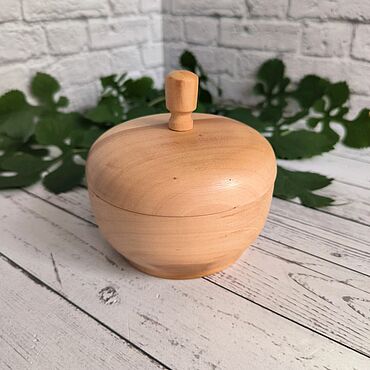 Посуда ручной работы. Ярмарка Мастеров - ручная работа Сахарница из яблони. Handmade.